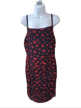 DOLLSKILL Sugar Thrillz Heart Sleeveless Ruched Mesh Bodycon Mini Dress Size XXL